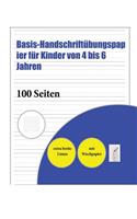 Basis-Handschriftübungspapier für Kinder von 4 bis 6 Jahren (extra breite Linien)