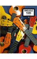 Ukelele Tabs Notebook: Blank ukelele tabs notebook with chord spaces