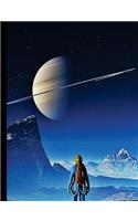 Saturn Rings From Afar Composition Notebook, College Ruled_100 sheets-200 pages_