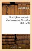 Description Sommaire Du Chasteau de Versailles
