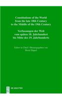 Constitutions of the World from the Late 18th Century to the Middle of the 19th Century, Vol. 13, Constitutional Documents of Portugal and Spain 1808-1845