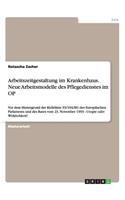 Arbeitszeitgestaltung im Krankenhaus. Neue Arbeitsmodelle des Pflegedienstes im OP