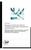 Dopage Au Bore Du Silicium Amorphe Hydrogène Déposé Par Pulvérisation: (Omn.Pres.Franc.)