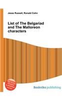 List of the Belgariad and the Malloreon Characters: (English)