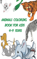 animals coloring book for kids 4-9 years