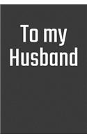 To my Husband