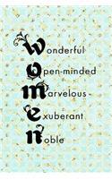 Wonderful Openminded Marvelous Exuberant Noble