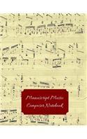 Manuscript Music Composer Notebook