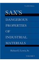 Sax's Dangerous Properties of Industrial Materials, 5 Volume Set, Print and CD Package