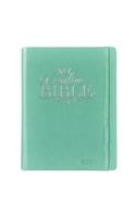 KJV Holy Bible, My Creative Bible, Faux Leather Hardcover - Ribbon Marker, King James Version, Teal W/Elastic Closure