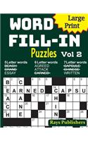 Large Print Word Fill-in Puzzles 2