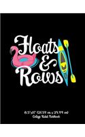 Floats and Rows 8.5"x11" (21.59 cm x 27.94 cm) College Ruled Notebook