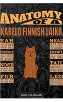 Anatomy Of A Karelo Finnish Laika: Karelo Finnish Laika 2020 Calendar - Customized Gift For Karelo Finnish Laika Dog Owner