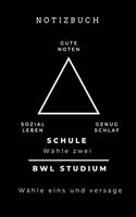 Notizbuch Gute Noten Sozialleben Genug Schlaf Schule Wähle Zwei