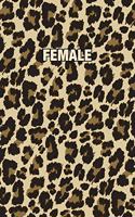 Female: Personalized Notebook - Leopard Print (Animal Pattern). Blank College Ruled (Lined) Journal for Notes, Journaling, Diary Writing. Wildlife Theme Des