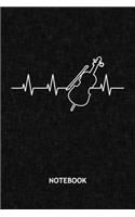 Notebook: Violinist Note Book Grid-lined 6x9 - Instruments Journal A5 Gridded - Instrumentalist Planner Violin Concerto 120 Pages SQUARED - Violin Player Puls