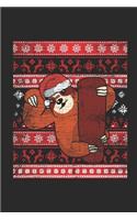 Ugly Christmas - Sloth: Small Lined Notebook (6 X 9 -120 Pages) - Ugly Christmas Gift and Holiday Planner For Women, Men, Teens And Kids