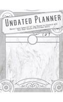 Undated Planner Monthly Large Format 8.5"x11" Chic Modern Life Scheduler
