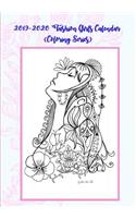 2019-2020 Fashion Girls Calendar (Coloring Series)