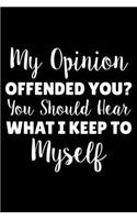 My Opinion Offended You? You Should Hear What I Keep To Myself