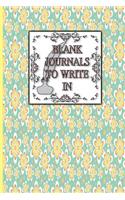 Blank Journals To Write In
