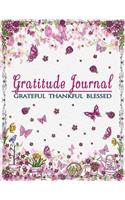 Grateful Thankful Blessed - A Beautiful Gratitude Journal - Pink
