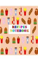 Recipes Notebook: Blank Recipes Cookbook, 220 Pages