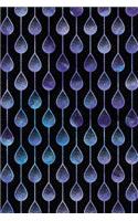 Bullet Journal Notebook Teardrops Pattern 3
