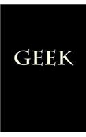 Geek: Blank Lined Journal