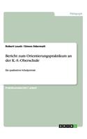 Bericht zum Orientierungspraktikum an der K.-S.-Oberschule