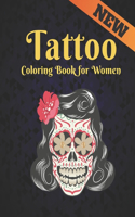 Coloring Book for Women Tattoo: Beautiful Stress Relieving 50 one Sided Tattoo Designs for Stress Relief and Relaxation Amazing Tattoo Designs to Color Coloring Book Stress Relievi