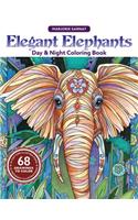 Elegant Elephants Day & Night Coloring Book