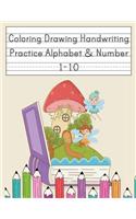 Coloring Drawing Handwriting Practice Alphabet & Number