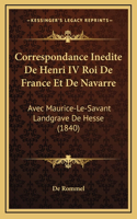 Correspondance Inedite De Henri IV Roi De France Et De Navarre