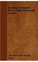 Readings in English Prose of the Nineteenth Century