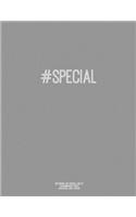 Notebook for Cornell Notes, 120 Numbered Pages, #SPECIAL, Grey Cover: For Taking Cornell Notes, Personal Index, 8.5"x11", Hashtag Series, Genius Edition