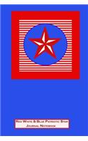 Red White & Blue Patriotic Star Journal Notebook