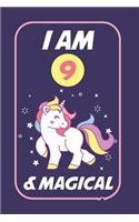 Unicorn Journal I am 9 & Magical
