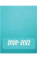 2020-2022 Three 3 Year Planner Turquoise Monthly Calendar Gratitude Agenda Schedule Organizer: 36 Months Calendar; Appointment Diary Journal With Address Book, Password Log, Notes, Julian Dates & Inspirational Quotes