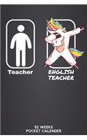 Teacher - English Teacher 52 Weeks Pocket Calender