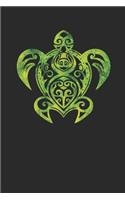 Tribal Turtle Color Splash: Turtles Notebook, Dotted Bullet (6" x 9" - 120 pages) Animal Themed Notebook for Daily Journal, Diary, and Gift