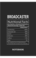 Nutritional Facts Broadcaster Awesome Notebook: 6x9 inches - 110 graph paper, quad ruled, squared, grid paper pages - Greatest Passionate working Job Journal - Gift, Present Idea