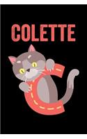 Colette: Journal (Diary, Notebook) Personalized Custom Name Cute Alphabet Cat Birthday Gift for Girls