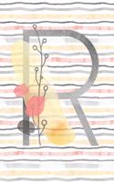 Food and Exercise Journal with Monogram Letter R