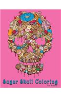Sugar Skull Coloring For Adults