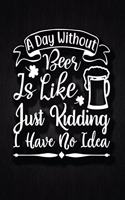 A day without beer is like, just kidding, I have no idea