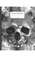 Composition Notebook: Gray Skull