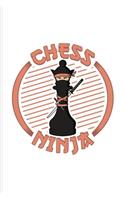 Chess Ninja: Funny Fighting Queen Piece Undated Planner - Weekly & Monthly No Year Pocket Calendar - Medium 6x9 Softcover - For Player & Nerds Fans