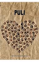 Puli Notizbuch für Hundehalter: Hunderasse Puli. Ideal als Geschenk für Hundebesitzer - 6x9 Zoll (ca. Din. A5) - 100 Seiten - gepunktete Linien