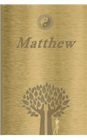 Matthew: Personalized Name Journal/Notebook for Men - Masculine Metal-look Cover with Lined Writing Pages